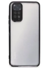 Newface Xiaomi Redmi Note 11 Kılıf Razer Lensli Silikon - Siyah