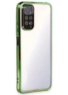 Newface Xiaomi Redmi Note 11 Kılıf Razer Lensli Silikon - Yeşil