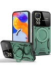 Newface Xiaomi Redmi Note 11 Pro Kılıf Joy Lens Standlı Kapak - Koyu Yeşil