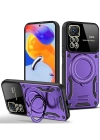 Newface Xiaomi Redmi Note 11 Pro Kılıf Joy Lens Standlı Kapak - Mor