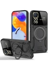 Newface Xiaomi Redmi Note 11 Pro Kılıf Joy Lens Standlı Kapak - Siyah
