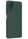 Newface Xiaomi Redmi Note 11 Pro Kılıf Nano içi Kadife Silikon - Koyu Yeşil