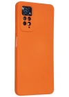 Newface Xiaomi Redmi Note 11 Pro Kılıf Nano içi Kadife Silikon - Turuncu