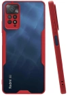 Newface Xiaomi Redmi Note 11 Pro Kılıf Platin Silikon - Kırmızı