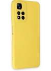 Newface Xiaomi Redmi Note 11 Pro Plus 5G Kılıf Nano içi Kadife Silikon - Sarı