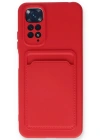 Newface Xiaomi Redmi Note 11S Kılıf Kelvin Kartvizitli Silikon - Kırmızı