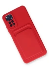 Newface Xiaomi Redmi Note 11S Kılıf Kelvin Kartvizitli Silikon - Kırmızı