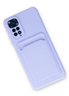 Newface Xiaomi Redmi Note 11S Kılıf Kelvin Kartvizitli Silikon - Lila
