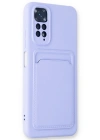 Newface Xiaomi Redmi Note 11S Kılıf Kelvin Kartvizitli Silikon - Lila