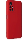 Newface Xiaomi Redmi Note 11T Kılıf Nano içi Kadife Silikon - Kırmızı