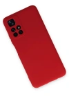 Newface Xiaomi Redmi Note 11T Kılıf Nano içi Kadife Silikon - Kırmızı