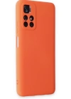 Newface Xiaomi Redmi Note 11T Kılıf Nano içi Kadife Silikon - Turuncu