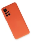 Newface Xiaomi Redmi Note 11T Kılıf Nano içi Kadife Silikon - Turuncu