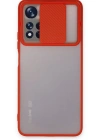 Newface Xiaomi Redmi Note 11T Kılıf Palm Buzlu Kamera Sürgülü Silikon - Kırmızı