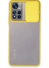 Newface Xiaomi Redmi Note 11T Kılıf Palm Buzlu Kamera Sürgülü Silikon - Sarı
