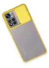 Newface Xiaomi Redmi Note 11T Kılıf Palm Buzlu Kamera Sürgülü Silikon - Sarı