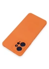Newface Xiaomi Redmi Note 12 4G Kılıf Nano içi Kadife Silikon - Turuncu