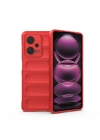 Newface Xiaomi Redmi Note 12 4G Kılıf Optimum Silikon - Kırmızı