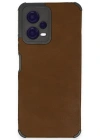 Newface Xiaomi Redmi Note 12 5G Kılıf Loop Deri Silikon - Kahverengi