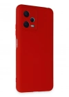 Newface Xiaomi Redmi Note 12 5G Kılıf Nano içi Kadife Silikon - Kırmızı