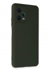 Newface Xiaomi Redmi Note 12 5G Kılıf Nano içi Kadife Silikon - Koyu Yeşil