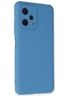 Newface Xiaomi Redmi Note 12 5G Kılıf Nano içi Kadife Silikon - Mavi