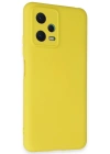 Newface Xiaomi Redmi Note 12 5G Kılıf Nano içi Kadife Silikon - Sarı