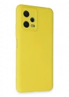 Newface Xiaomi Redmi Note 12 5G Kılıf Nano içi Kadife Silikon - Sarı