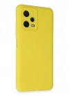 Newface Xiaomi Redmi Note 12 5G Kılıf Nano içi Kadife Silikon - Sarı