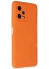Newface Xiaomi Redmi Note 12 5G Kılıf Nano içi Kadife Silikon - Turuncu