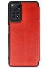 Newface Xiaomi Redmi Note 12 Pro 4G Kılıf Flip Cover - Kırmızı