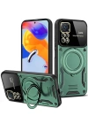 Newface Xiaomi Redmi Note 12 Pro 4G Kılıf Joy Lens Standlı Kapak - Koyu Yeşil