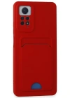 Newface Xiaomi Redmi Note 12 Pro 4G Kılıf Kelvin Kartvizitli Silikon - Kırmızı