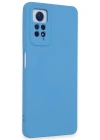 Newface Xiaomi Redmi Note 12 Pro 4G Kılıf Nano içi Kadife Silikon - Mavi