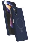 Newface Xiaomi Redmi Note 12 Pro 4G Regal Magsafe Standlı Kapak - Lacivert