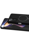 Newface Xiaomi Redmi Note 12 Pro 4G Regal Magsafe Standlı Kapak - Siyah
