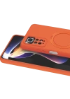 Newface Xiaomi Redmi Note 12 Pro 4G Regal Magsafe Standlı Kapak - Turuncu