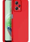 Newface Xiaomi Redmi Note 12 Pro 5G Kılıf Nano içi Kadife Silikon - Kırmızı