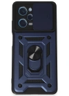 Newface Xiaomi Redmi Note 12 Pro 5G Kılıf Pars Lens Yüzüklü Silikon - Lacivert