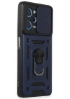 Newface Xiaomi Redmi Note 12 Pro 5G Kılıf Pars Lens Yüzüklü Silikon - Lacivert