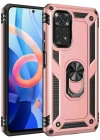 Newface Xiaomi Redmi Note 12S Kılıf Sofya Yüzüklü Silikon Kapak - Rose