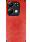 Newface Xiaomi Redmi Note 13 4G Kılıf Loop Deri Silikon - Kırmızı