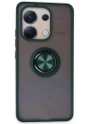 Newface Xiaomi Redmi Note 13 4G Kılıf Montreal Yüzüklü Silikon Kapak - Yeşil