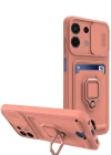 Newface Xiaomi Redmi Note 13 4G Kılıf Zuma Kartvizitli Yüzüklü Silikon - Pembe