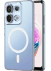 Newface Xiaomi Redmi Note 13 Pro 4G Combo Sert Şeffaf Magsafe Kapak - Şeffaf