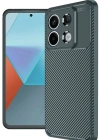 Newface Xiaomi Redmi Note 13 Pro 4G Kılıf Auto Focus Karbon Kapak - Koyu Yeşil
