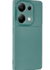 Newface Xiaomi Redmi Note 13 Pro 4G Kılıf Auto Focus Karbon Kapak - Koyu Yeşil