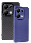 Newface Xiaomi Redmi Note 13 Pro 4G Kılıf Auto Focus Karbon Kapak - Lacivert