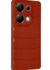 Newface Xiaomi Redmi Note 13 Pro 4G Kılıf Bibercas Silikon Kapak - Kırmızı