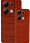 Newface Xiaomi Redmi Note 13 Pro 4G Kılıf Bibercas Silikon Kapak - Kırmızı